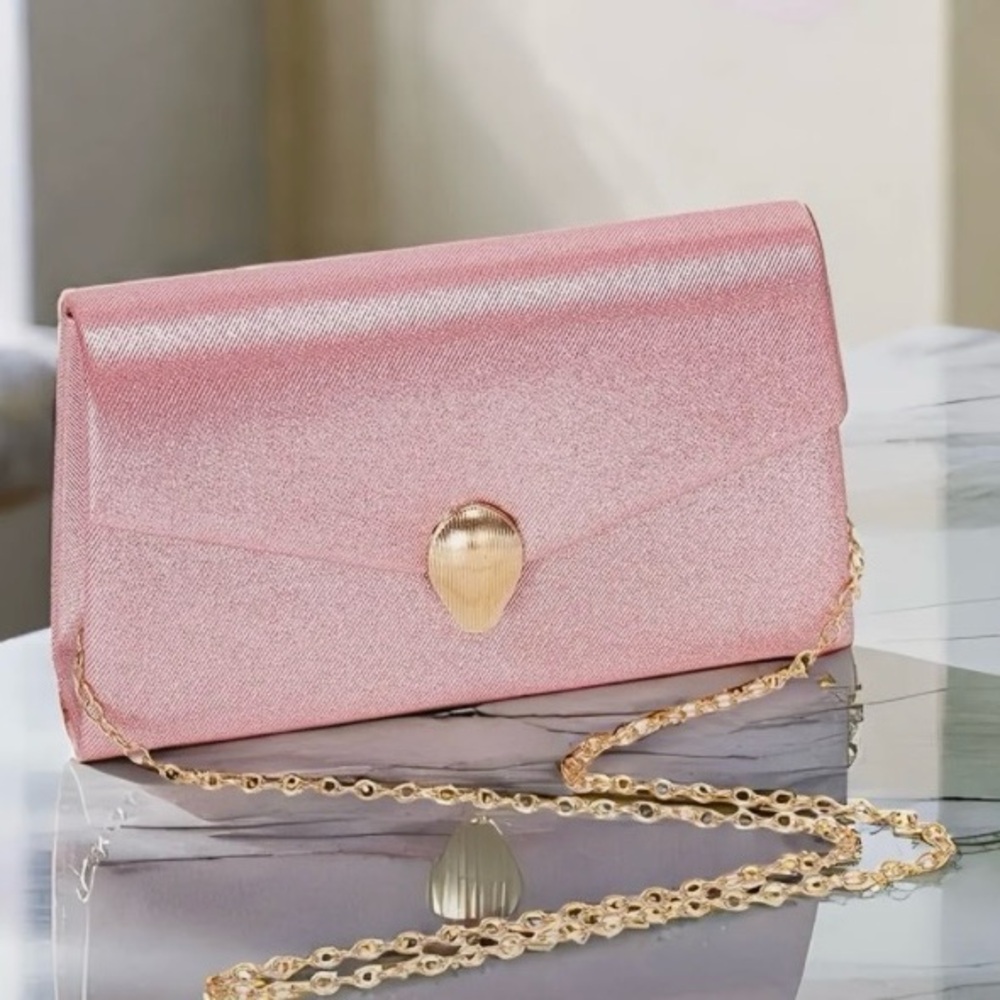 Elegant evening bag pink crossbody